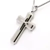 Hip Hop Mode En Acier Inoxydable Hommes Croix Collier Pendentif Chaîne Christian 2020 Beaux Bijoux De Corps Ne Tournent Jamais La Couleur Cadeau Promotionnel