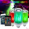 Fiamma Lampadina Bluetooth Speaker Audio Music RGB Lampadina lampadina E27 8W Smart Lampadina dimmerabile con 24Keys Remote