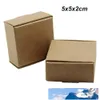 50ピースロット5×5×2 cmブラウンクラフトペーパークラフト包装箱ボール紙包装箱DIYの結婚式の誕生日パーティーギフトアクセサリーパッケージボックス
