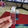 Garrafa de plástico do desinfetante da mão vazia 60ml com a garrafa de forma trapezoide do tampão da aleta para o líquido desinfetante do líquido da composição