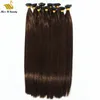U İpucu Tırnak İnsan Saç Uzantıları Saç Dambaşları Siyah Kahverengi Sarışın Renk Ön Yapılmış Hairextensions 100 Strands Bir Paket