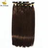 Wskazówka Nail Human Hair Extensions Hairbundles Czarny Brązowy Blondynka Kolor Wstępnie klejenie HairExtension 100strands A Pack