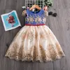 Bröllopsflickor klänningar för barn Baby Flower Birthday Dress Fashion Tutu Dress for Girls Princess Party Evening Gown 4 9T8994676