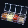 HD Transparent Spice Box Set Kitchen Seasoning Jar Utensils Cooking Gadgets Condiment Cruet Bottle Healthy Plastic for Home169b