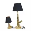 Cross-border spot gold-plated pistol table lamps hotel bedside lamp creative personality AK47 long gun value desk lights floor lamp