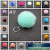 3.15 inch pluizige faux bont bal charme pom pom auto sleutelhanger handtas sleutelhanger 24 kleur fba drop shipping c95q