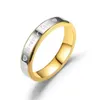 Pierścionki ślubne Wysokiej jakości listy rzeźbione na zawsze kochaj serce pierścionek mody metalowy urok para złota romantyczne walentynki prezent1