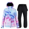 High Quality Womens Ski Suit Winter Outdoor Snowsuit Windproof Waterproof Jacket And Pants Snowboard Jacket Colorful Clothing