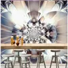 Custom 3d wallpapers Silver Diamond wallpapers Bar Front KTV Background Wall 3d murals wallpaper for living room