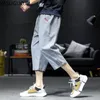 Pantaloni cargo casual da uomo 2020 Pantaloni larghi in cotone elastico in vita di nuova moda estiva Pantaloni stile harem da uomo Hip Hop