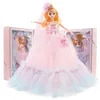 40cm Brautkleid Barbie-Puppe Prinzessin-Abend-Partei-Kleidung Bunte Trägt langes Kleid Outfit Set Accessoires Kinder-Mädchen-Geburtstags-Geschenk