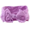 Bowknot pannband fast färg bowknot pannband baby knut hårband huva headwraps manschett barn