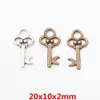 200pcs 2010MM Silver color antique bronze small key charms Indian pendant for bracelet earring necklace diy jewelry making1090076