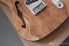 2022 New Arrival Nature Wood Semi Hollow F Hole Jazz Custom Shop Electric Guitar 6 Strings