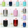 11 Farben Trinkgeschirr 360 ml mit Deckel Autotasse Edelstahl Tumbler Stemless Weinglas Metallrand Weithals Kaffeetasse T2I51370