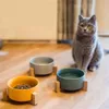 Сушат Ceramic Pet Bowl канистру воды Еда Лакомства для собак Кошки более комфортной Еды для котят и щенков Durable Feeder