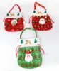 عيد الميلاد غير المنسوجة حقيبة كاندي كارتون سانتا ثلج أحمر أخضر هدية مجوهرات حقيبة هدية للأطفال تخزين الحقيبة كاندي