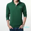 Hot Sale Designer Fashion Brands Polo Shirt Embroidered reathable Casual Polos Long Sleeve Polo Shirts For Men Slim Fit Size Size M-3XL