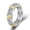 High Quality Rings Jewelry Gold Plated Zircon Rings Fashion Women Ring Engagement White Diamond Ring265K