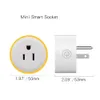 Hot WiFi Switch Mini Socket Plug Prise de contrôle à distance sans fil avec minuterie, gradateur de lumière LED, Smart Home Compatible avec Alexa Google