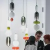 Nueva venta de lámpara de araña led nórdica minimalista moderna personalidad creativa bola de cristal luces colgantes lámpara colgante de noche de hotel