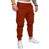 Męskie spodnie męskie Uefezo Casual Joggers Solidny kolor męski bawełniany elastyczne długie spodnie pantalon homme ładunek mody legginsy