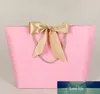 5 colors Paper gift bag with ribbon handle color garment bag Child clothing packaging gift paper bag SN1511