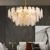 Lampadario in vetro per soggiorno minimalista post-moderno, lampada a sospensione per camera da letto di lusso, lampada a sospensione per ristorante di arte creativa americana