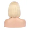Nyaste 613 Short Bob Lace Front Human Hair Wig HD Transparent spets frontal peruk för svarta kvinnor Brasiliansk remy hår 150 densitet6082373