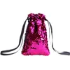 Mermaid Sequins Cellphone Pouch Design Card Holder Double Color Reverse Flip Sequined Drawstring Bag Coin Purses Portable Storage Bags E9105