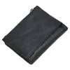 Fashion New Genuine Leather Men Wallets with Double Zipper Coin Pocket Shorts Cowhide Male Purse RFID Blocking Men Wallets