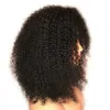 Afro-Perücke aus verworrenem, lockigem Echthaar mit Pony, 150 % Dichte, mongolisches Remy-Echthaar, volle Spitzenfront-Perücken, 13 x 6, freier tiefer Teil, Schwarz