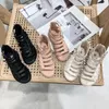 Sandaler 2021 Children039S Sweet Bowknot Beach Girls Summer Woven ButterflyKnot Hightop Kids Casual Korean Princess Flats11927353