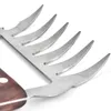Metal Meat Claws Stainless Steel Meat Forks With Wooden Handle Durable BBQ Meat Shredder Claws Kitchen Barbecue Tool Garras De Carne