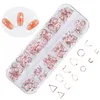 Rose Gold Hollow 3D Nail Art Decorations Dekores Mix Metalen Frame Nail Klinknagels Glanzende Charm Manicure Accessoires Nail Art Decorations