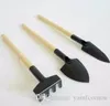 3 PCS / Set Mini Ferramentas de Jardim Pequena Shovel Rake Spade Micro Plant Tools DIY Micro Garden Tools Ferramentas de Jardinagem Suprimentos