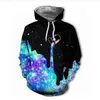 Space Galaxy Milk Dripping Men Hoodies Sweatshirts 3D Printed Funny Hip Hop Hoodies Novelty Streetwear Hooded Höst Jackor Tracksuits