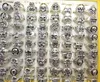 Bulk lots 100pcs Men Skull Rings 2020 New Gothic Biker Punk Cool Rings Wholesale Fashion Jewelry Lot