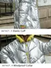 Kvinnor Down Parkas Winter Jacka Kvinnor Långt huva Outwear Waterproof Girls 'Glossy Silver Cotton Padded Parka Warm Snow Coat Kvinna