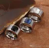 Titan rostfritt stål trefärgad kudde CZ Cubic Zirconia ringband för kvinnor flickor storlekar 6 till 9 Kristallring grossist gratis frakt