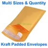 Multi Storlek Kvantitet Kraft / Poly Padded Kuvert Bags Bubble Mailers Användbar storlek 3 "4" 5 "x 6" 7 "8 tum (75 till 130mm) * (150 till 205mm)