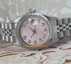 20 stijl kerstcadeau horloges dames 26 mm roze diamanten accent wijzerplaat roestvrij staal Watch286M