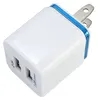 Hoge Kwaliteit 5 V 2.1 + 1A Dubbele USB AC Travel US Wall Charger Plug Dual Charger voor Samsung Galaxy HTC Smart Phone Adapter DHL gratis verzending