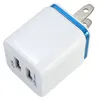 Högkvalitativ 5V 2.1 + 1A Double USB AC Travel US Wall Laddare Plug Dubbel laddare till Samsung Galaxy HTC Smart Phone Adapter DHL Gratis frakt