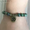 Homens de Tênis Mala Mala Cura Pulseira Yoga Buda Om Charme Pulseiras Lótus Pulseiras Africano T-Urquese Pedra Bracelete1