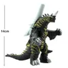 Figuras de película de Anime de dibujos animados de articulaciones blandas muñeca móvil Ultraman Monsters Gojira figura de acción modelo de juguete