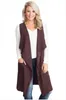 Dames Sweaters 2021 Woman Herfst Winter Mode Casual Trui Vesten Cardigan Vest Mouwloze Lange Gebreide Vrouwelijke Kleding Colete Fem