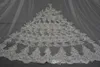 Voiles de mariée conçus Voiles de mariage Voiles longs romantiques Appliques de dentelle à paillettes vintage Une couche longueur de chapelle Voile de mariée scintillant pas cher