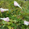 12pcs/lot,Artificial Decorative Foam Pink Birds,Real feather Craft birds For Wedding Birthday Party table Garden home Decoration T200827