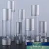 300pcs 30ml 50ml bottiglia senz'aria d'argento bottiglia di pompa di alluminio vuoto bottiglia di lozione utilizzata per contenitore cosmetico
